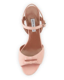 Bonnie Suede 40mm City Sandal, Peach