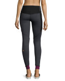 Foundation Athletic Leggings, Heather Charcoal/Black