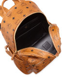 Stark Small Visetos Backpack, Cognac