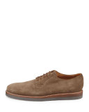 Dylan Suede Lace-Up Oxford, Truffle