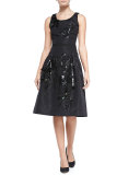 Beaded Embroidered Cocktail Dress 