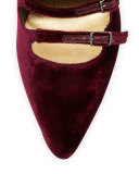 Hottamale Strappy Velvet Pump, Bordeaux