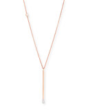 18K Rose Gold Diamond Melee Matchstick Necklace