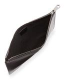Star Small Calfskin Pouch, Black/White