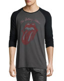Rolling Stones Raglan-Sleeve Baseball Shirt, Coal