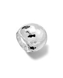 Sterling Silver Large Hammered Dome Ring