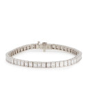 Platinum Princess-Cut Diamond Line Bracelet