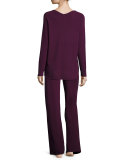 Cashmere V-Neck Lounge Top
