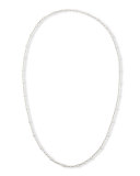 18K White Gold Diamond Station Necklace, 43"
