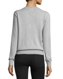 Perfume Sequined Grace Jumper, Light Gray Marl