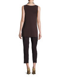 Textured Organic Linen Bateau-Neck Tunic