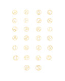 Left Singular Mini One-Initial Diamond Stud Earring, Yellow Gold