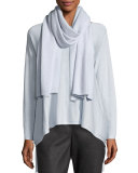 Airy Cashmere-Blend Scarf, India Sky
