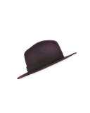 Classic Packable Felt Fedora Hat, Grape