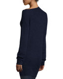 Brady Oversized Wool-Blend Sweater, Royal