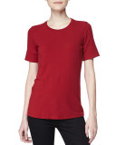 SHORT SLEEVE CREW NECK TOP
