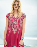 Karineh V-Neck Embroidered Tunic