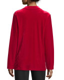 Velvet Two-Button Blazer
