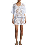 Katya Floral Lace Coverup Dress