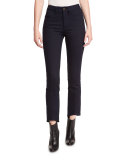 High-Waist Cropped Skinny Jeans, Indigo