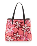 harmony floral nylon baby bag, surprise coral/multi