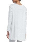 Scoop-Neck Long-Sleeve Tunic, Petite