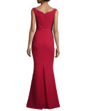 Sleeveless Belted Mermaid Gown 