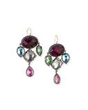 Sadie Girandole Earrings, Crazy Quilt