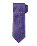 Neat Floral & Box-Print Silk Tie, Purple/Blue