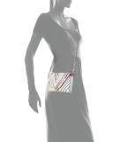 Selina Multilines Small Clutch Bag, White