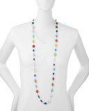 Carnival Multi-Stone Long Necklace, 53"L