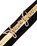 Celeste Logo-Clasp Clutch Bag, Black