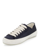 Parson Satin Low-Top Lace-Up Sneaker, Midnight