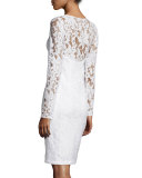 3/4-Sleeve Lace Sheath Cocktail Dress