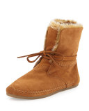 Zahara Suede Moc Bootie, Chestnut