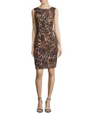 Abella Leopard-Print Dress, Black Multi