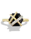 10mm Petite Cable Wrap Onyx  Ring