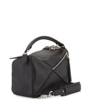 Puzzle Satchel Bag, Black