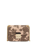 Sloan Medium Lace-Print Chain Shoulder Bag