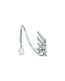 Vesta Single White Diamond & Mother-of-Pearl Cuff Earring for Right Ear