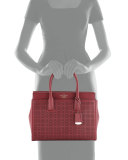 cameron street candace laser-cut satchel bag, merlot