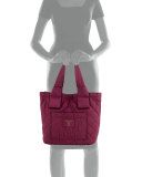 Small Quilted Nylon Knot Tote Bag
