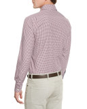 Box-Check Long-Sleeve Sport Shirt, Red