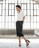 Josie Short-Sleeve Silk Blouse