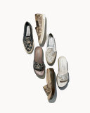 Pamela Embellished Canvas Slip-On Flat
