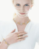 18k Pois Moi Single Row Square Band Ring, Yellow Gold