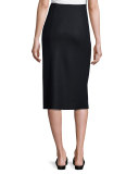 Herin Pencil Midi Skirt, Navy