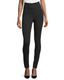 Harlequin High-Rise Ponte Leggings, Black