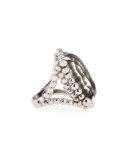 Molten Lapis & Labradorite Large Rectangle Ring, Size 7