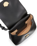 Hunting 7 Leather Shoulder Bag, Black